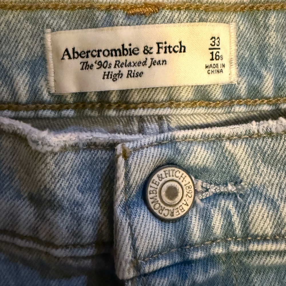Abercrombie & Fitch 90s Relaxed High Rise Jean Size 16 - Picture 6 of 6